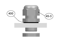 odvzdušňovacím potrubím. 5.5.4 Evamatic-Box N 500 l - horizontální výstup výtlačného potrubí Obr. 14: Montáž horizontálního potrubí a základových desek v šachtě 1.