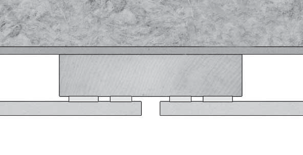 27 Lepení na dřevěnou a hliníkovou podkladní konstrukci Fasádní desky Cembrit Express je možné instalovat skrytým kotvením, lepením na podkladní konstrukci.