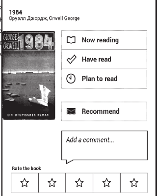 ČČČČČČČČČČ 55 SOCIÁLNÍ SÍTĚ A READRATE Nyní můžete ve svém zařízení Pocketbook využít výhody sociálních sítí: sdílet citáty z knih, přidávat komentáře a pochlubit se, co čtete nebo jste přečetli a co