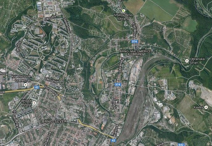 2. POPIS LOKALITY Brno, Obřany.