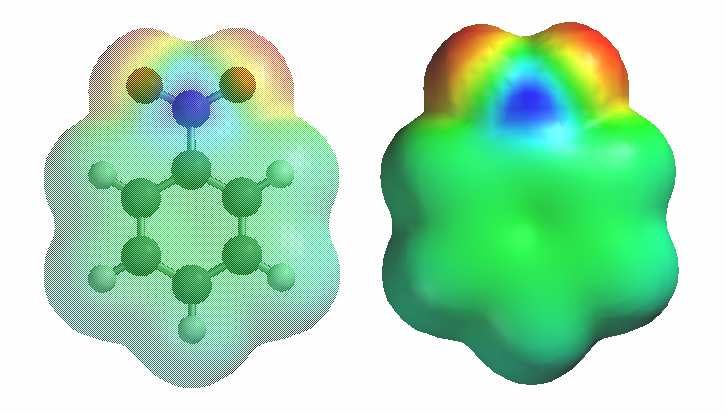 8. Porovnejte počítačové modely molekul cyklohexylaminu a anilinu.