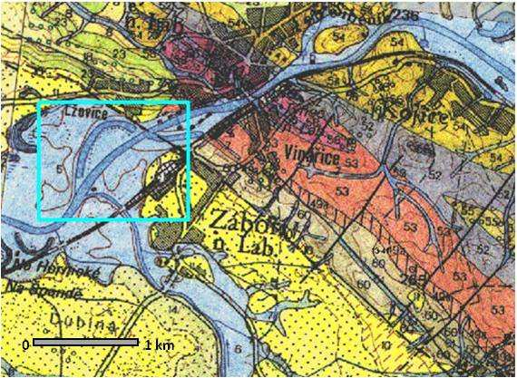 Lžovice Podloží v oblasti zkoumaného ramene Půdy v oblasti zkoumaného ramene (obě mapy zdroj: Česká Česká geologická služba, http://www.geology.