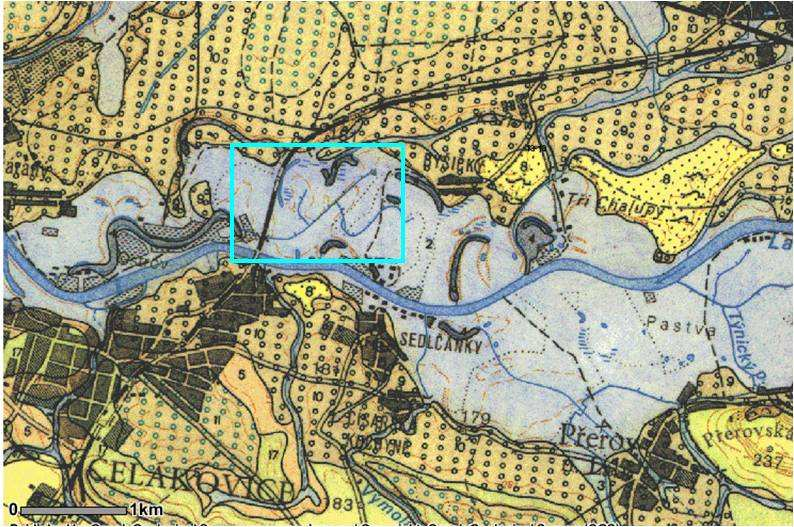 Václavka Podloží v oblasti zkoumaného ramene Půdy v oblasti zkoumaného ramene (obě mapy zdroj: Česká Česká geologická služba, http://www.geology.