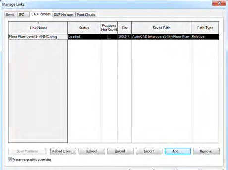 Krok za krokem: Export do AutoCADu a připojení do Revitu Po připojení souboru vypněte zobrazení prvků vytvořených v Revitu. V AutoCADu pak uvolněte soubor exportovaný z Revitu.