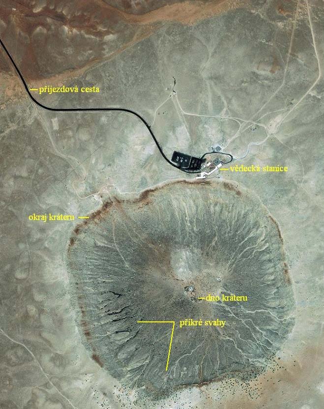 PŘÍRODNÍ KATASTROFY DOPADY METEORITŮ USA impaktní kráter Barringer Meteor Crater ve státě Arizona 12.