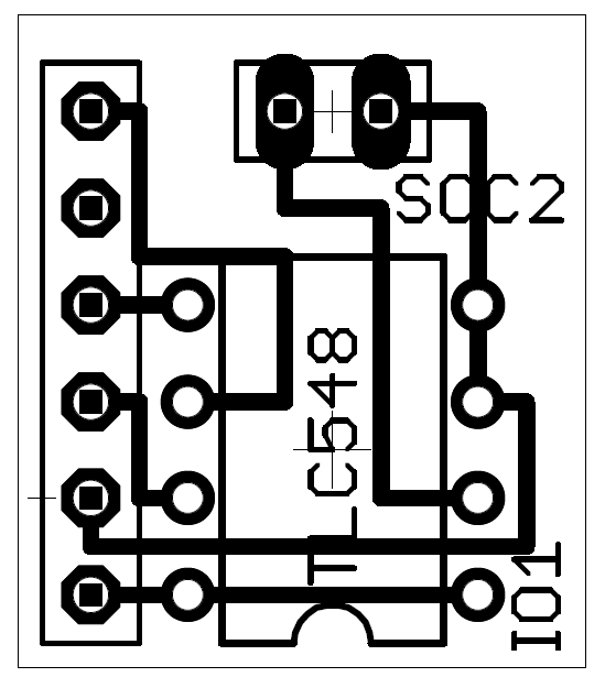 Obrázek 5-4: DPS přípravku s TLC549 5.2.2 Digitální potenciometr AD5160 Zapojení druhého zařízení pracujícího se sběrnicí SPI je opět velmi jednoduché.