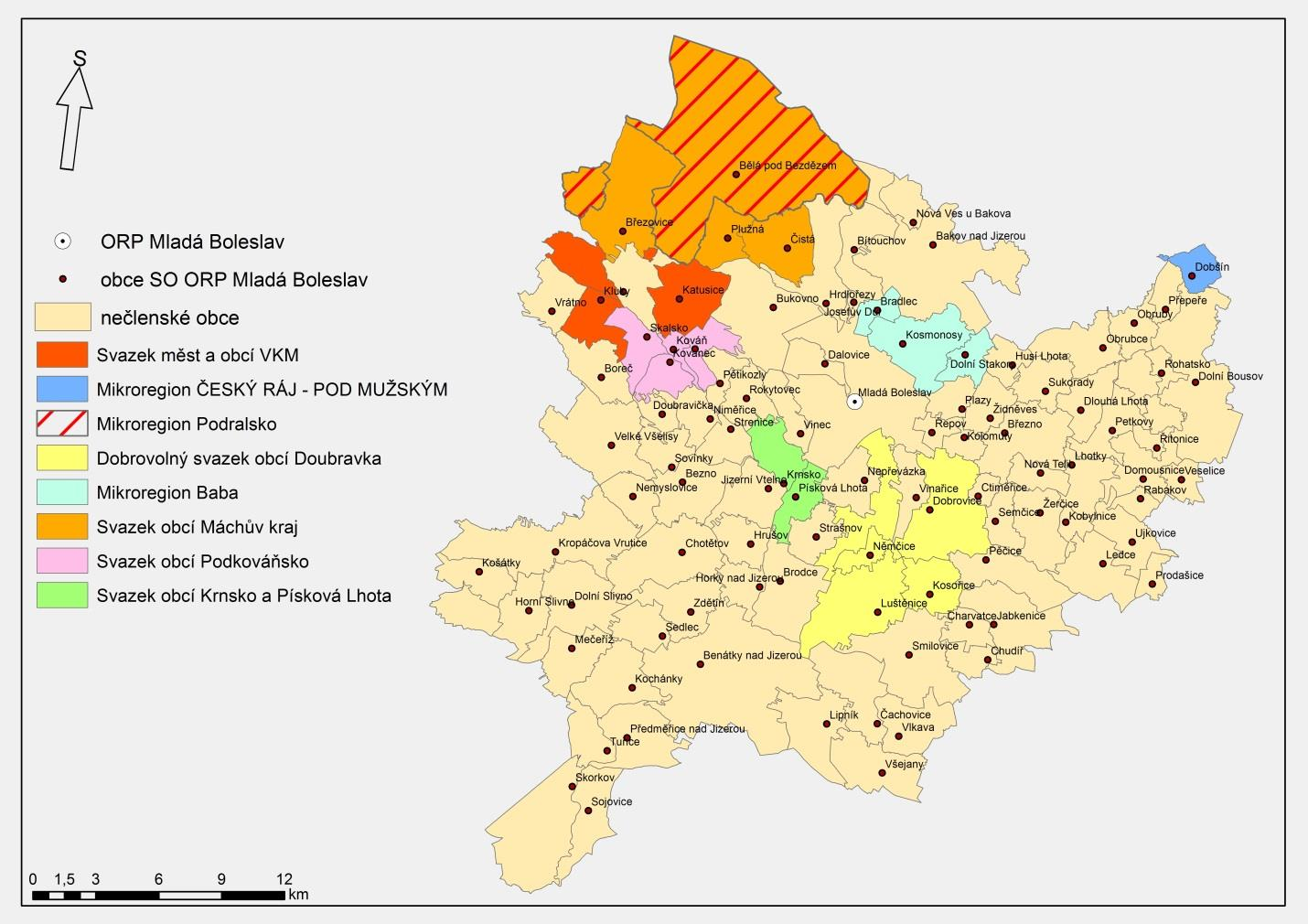 2 Souhrnná zpráva za všechny DSO v území Ve správním obvodu ORP Mladá Boleslav působí deset dobrovolných svazků obcí (Mikroregion Baba, Dobrovolný svazek obcí Doubravka, Svazek obcí Krnsko a Písková