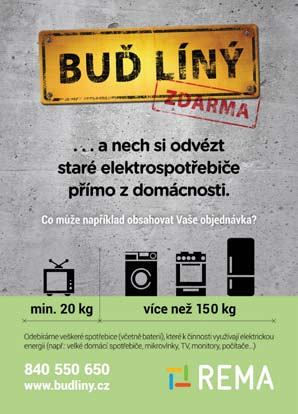 17 Sběr a svoz Projekt Buď líný již čtvrtým rokem nabízel občanům dvě varianty svozů: a) Balíková přeprava Jedná se o odvoz drobnějších elektrozařízení, které lze zabalit do krabice pro balíkovou