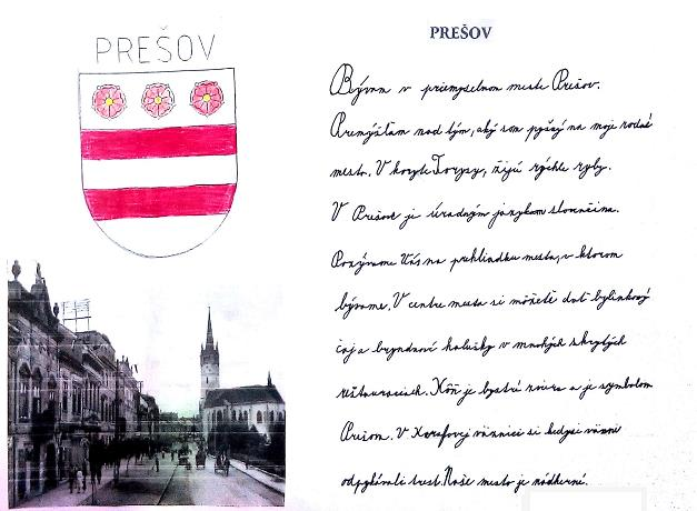 BÝVAM A CHODÍM DO ŠKOLY V MESTE PREŠOV Mesto Prešov sme obliekli do vybraných slov Prešov oblečený do vybraných slov (III.B) Bývame v priemyselnom meste Prešov. Sme pyšní na naše rodné mesto.