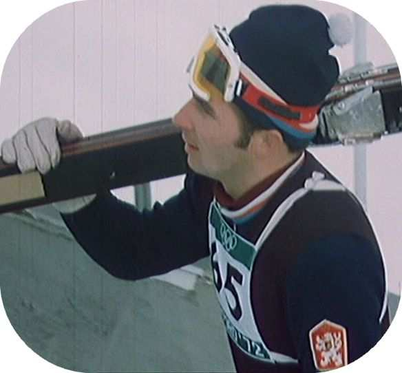 Jiří RAŠKA v zaměstnání ZOH Sapporo 1972 Na zimních olympijských hrách v Sapporu 1972