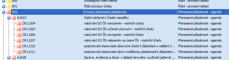 Procesní model přenesená