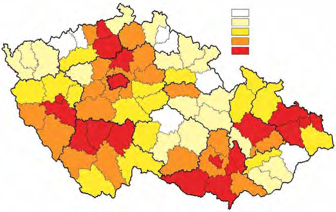 Evidováno [m 3 ]: <= 1 000 > 1 000 5 000 > 5 000 10 000 > 10 000 20 000 > 20 000 Obr.