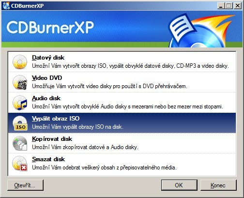 Jakmile zaregistrovali zmínku o ISO (což bylo v menu pouze jako položka Vypálit ISO soubor na disk), okamžitě vybrali tuto volbu, i přesto, že daný ISO soubor předtím nevytvořili.