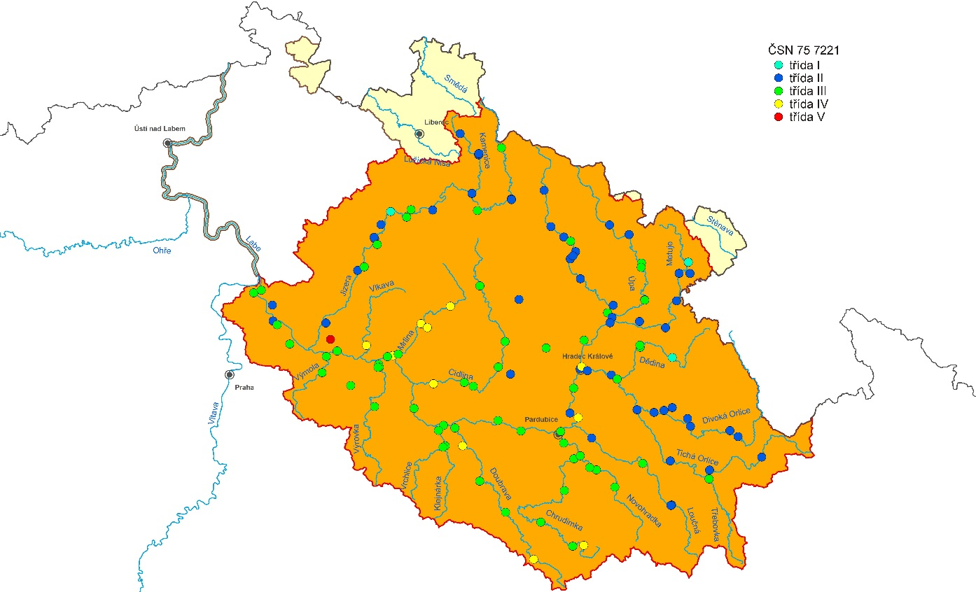 Zpráva o jakosti povrchových vod dílčí povodí Horního a středního Labe Obr.