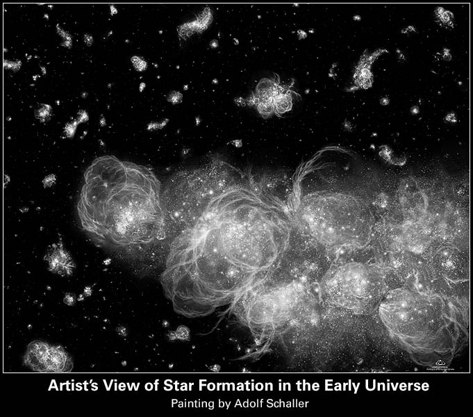 4 milionů let, ukazuje typický obraz vesmíru starého 1 miliardu let Obyvatelnost jiných