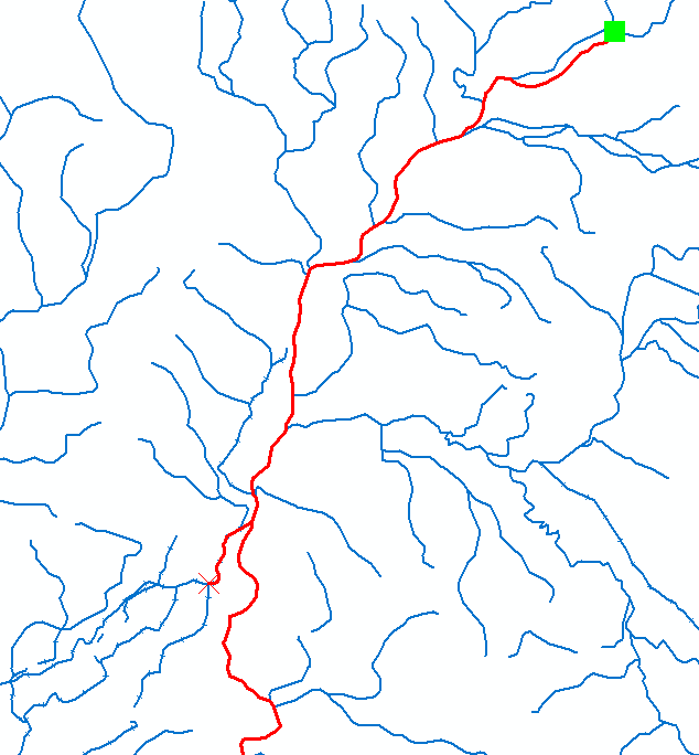 vodním tokem. Zadání: Na místě o souřadnicích: X=1023912,14 m a Y=625903,20 m. Došlo ke znečištění vodního toku.