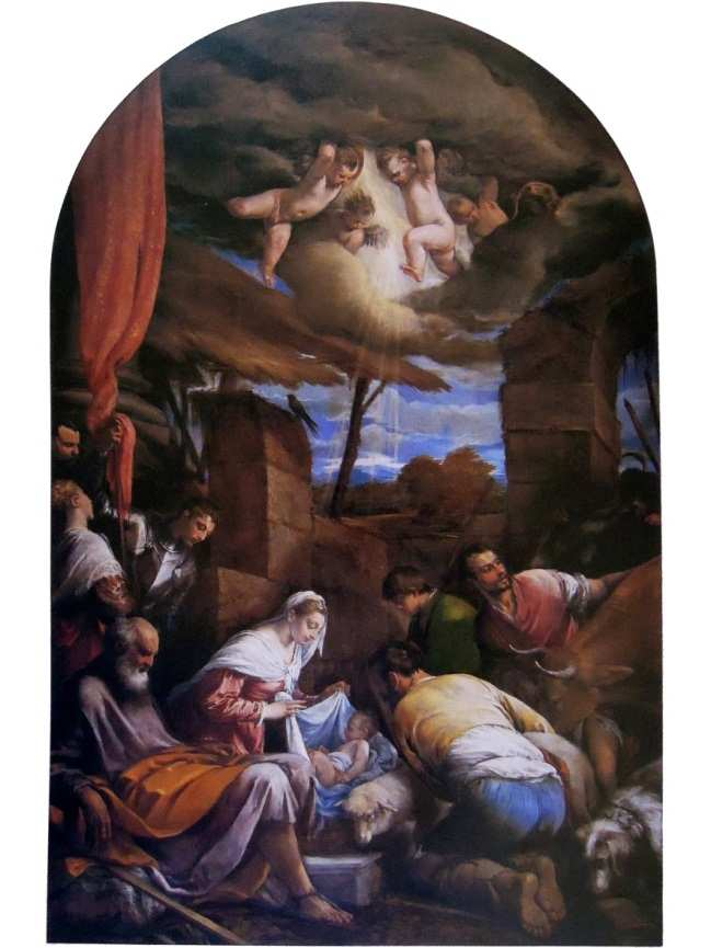 5. Il Presepe, Jacopo Bassano, 1568, olej, plátno, 240 x