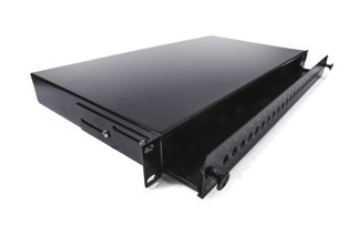 Optická kabeláž / Patch panely a distribučné boxy Patch panely a distribučné boxy Patch panel výsuvný pre 24 x ST-ST alebo FC-FC adaptérov neosadený P/N: RAB-FO-X05-SL vhodný pre adaptéry ST-ST alebo