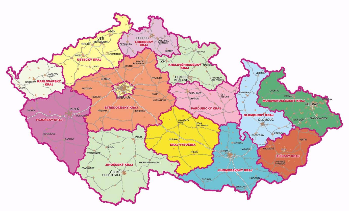 Příloha 3: Kraje České republiky
