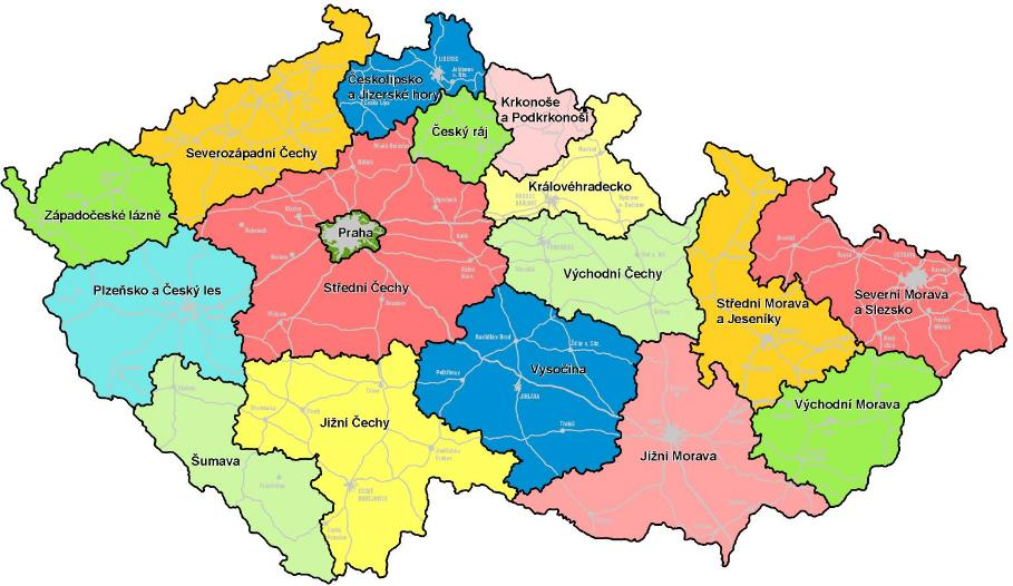 Příloha 4: Turistické regiony České republiky