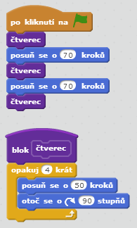 Zdatnější žáky by napadlo možná řešení s vnořením cyklu, což se na