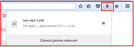 1 Rozdíly mezi jednotlivými webovými prohlížeči pro povolení Javy Mozilla Pokud používáte Mozillu tak soubor pro stažení Javy se začne stahovat automaticky po povolení Javy v aplikaci Moje DPD.