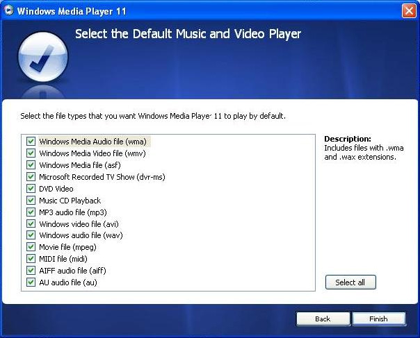 Poznámka Vaše stávající knihovna médií se právě přenáší do Windows Media Player