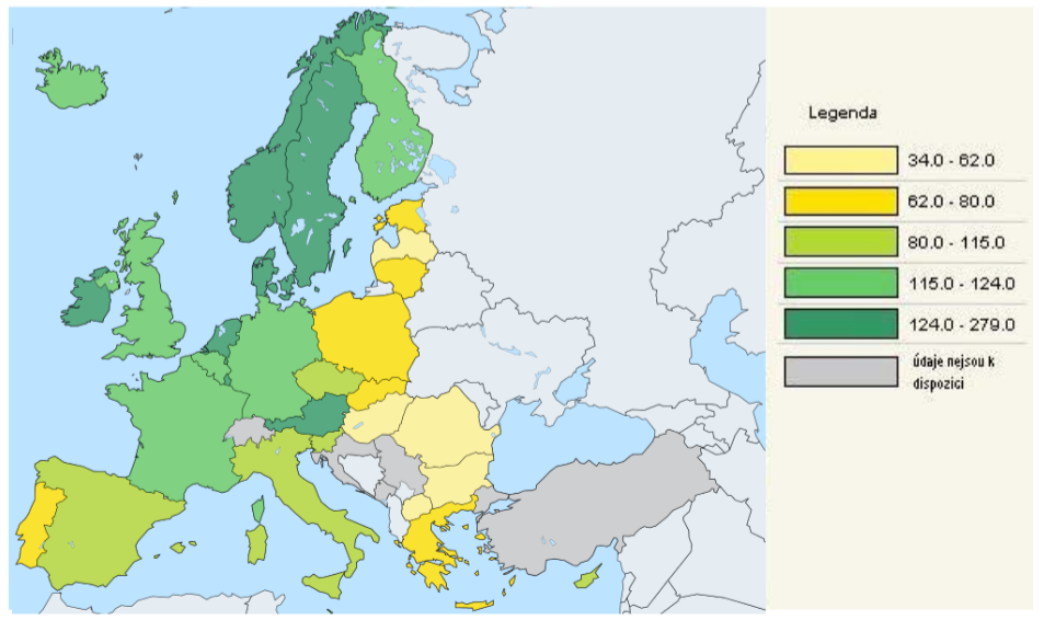 ROZDĚLENÍ ZEMÍ PODLE VÝŠE HDP V