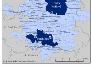 Vymezení Hradecko-pardubické aglomerace