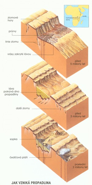 Historie počátek - prekambriální období neogén - tektonické pohyby vznik - megaantiklinál, megasynklinál - zlomy provázeno silnou sopečnou činností ve čtvrtohorách pokračování pohybů zdvih pevniny do