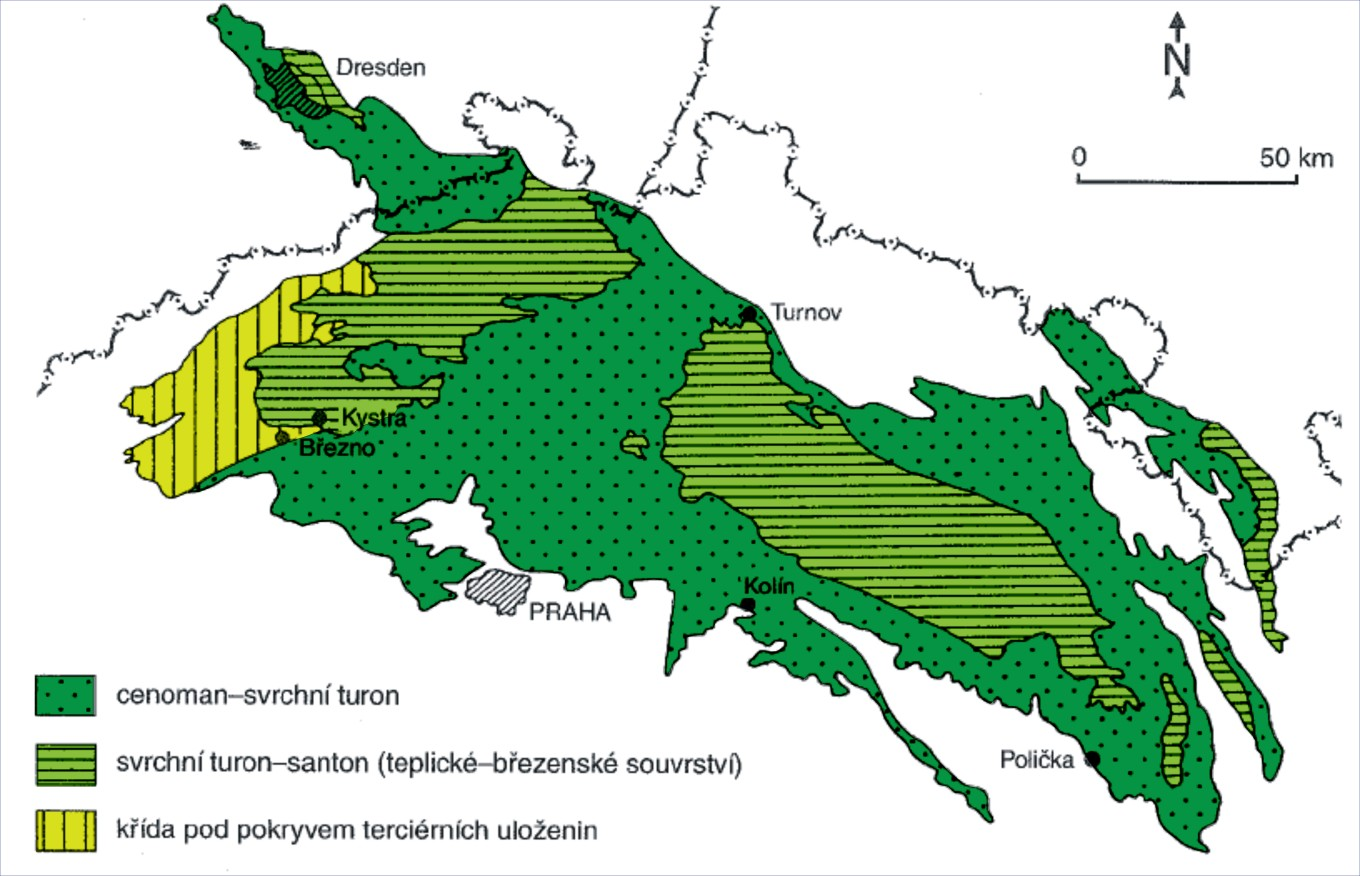 1 Úvod Česká křídová pánev je situována v severní části Českého masivu a je nejrozsáhlejší plošně souvislou sedimentární pánví platformního pokryvu Českého masivu.