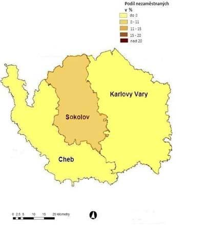 Územní rozložení podílu