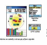 obr.8: Stránka se satelity zobrazující příjem signálu (zdroj: www.packal.cz) Přesnost družice je tím nižší, čím se pozice družic přibližuje liniovému tvaru.