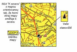 obr. 11: Mapová stránka (zdroj: www.packal.cz) Mapové GPS přijímače mají na displeji vestavěnou mapu (obr. 11). Do paměti přístroje lze nahrát také detailnější mapy.