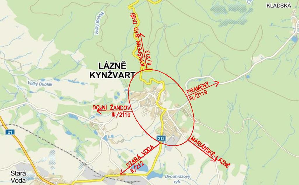 4. POPIS SOUČASNÉHO STAVU 4.1 ŘEŠENÉ ÚZEMÍ Území řešené v dopravní studii nelze jednoznačně vymezit. Problémová místa se objevují na celém území obce, zejména pak na průtahu obcí II/212. Na obrázku č.