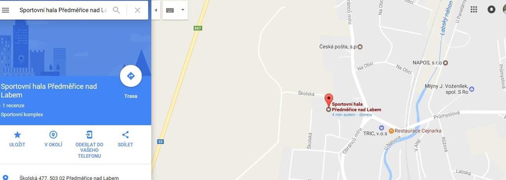 HALA U 12 SPORTOVNÍ