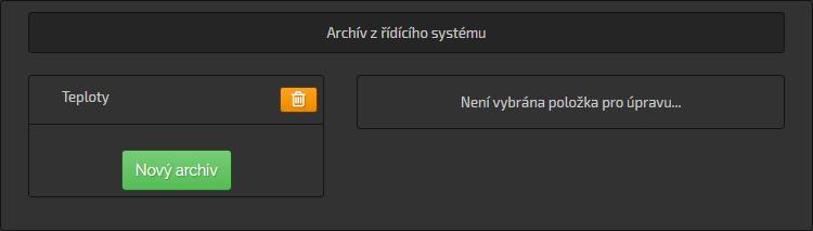 Parametry archívu: Popis archívu textový popis archívu, který se bude zobrazovat v seznamu archívů. Kanál indexu archívu kanál (viz kapitola 3.