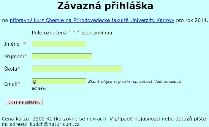 Hotová řešení Formuláře http://web.