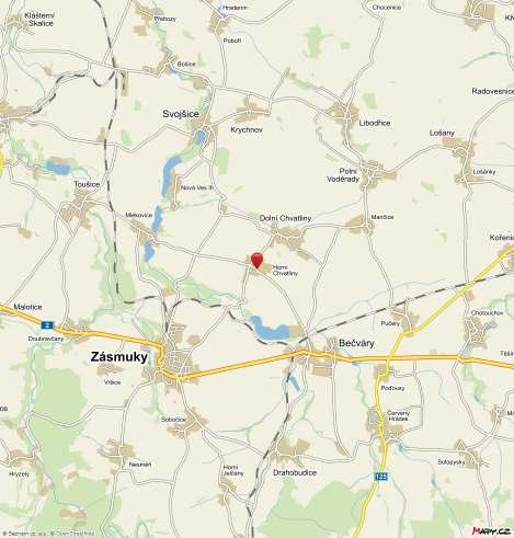 Mapa oblasti Pozemek p.č.
