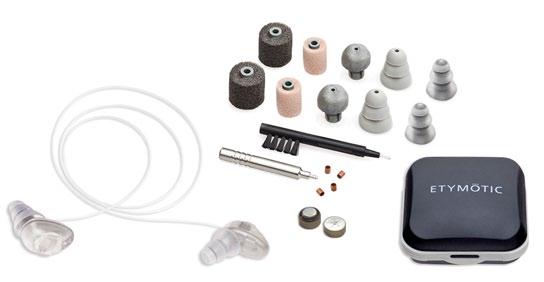 Obsah balení: 1 pár ušních špuntů s poutkem pro vytažení Kabel kolem krku, pouzdro, návod k obsluze ER 20XS ETY Plugs Jediné high fidelity ETYMŌTIC ELECTRONIC Musicians Earplugs Obvod