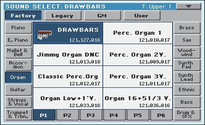 48 Táhla Editace presetu Drawbars Editace presetu Drawbars Můžete editovat nastavení Drawbars settings, uložené ve zvolené Performanci a uložit je do stejné nebo jiné Performance.