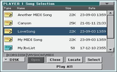 Song Play 71 Míchání dvou songů Míchání dvou songů Můžete zvolit dva songy současně a míchat je pomocí X-Faderu.