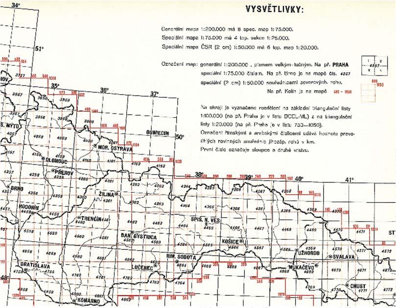 Definitivní vojenské mapování 1934 1938 Klady