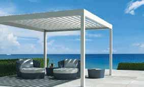 střechy a zabudovanými bočními  Algarve Pergola s horizontální, vodě a slunci odolnou