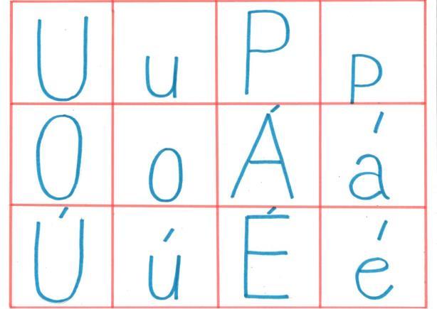 Můžete hrát klasicky dítě hledá stejnou dvojici písmen: A A, Á Á, M M, (v tom případě vytiskněte 2x a přizpůsobte počet dvojic ke hře) 2.