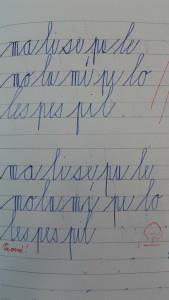 Opis znamená, že dítě opisuje psacím písmem z psacího písma.