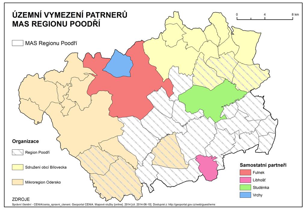 Obrázek č. 3: Obce MAS Regionu Poodří Zdroj: vlastní zpracování 1.