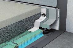 Konstrukční výška pouze 65 mm Nabízí řešení: u zábradlí nebo u stěn (AquaDrain R-W) na ploše jako liniové odvodnění (AquaDrain R-L) Výškově