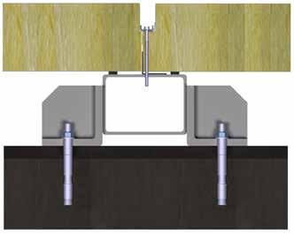 . Kotvení k ocelové konstrukci Fasádní prvky Qbiss One B lze kotvit do ocelové konstrukce pomocí integrovaných spojovacích profilů.