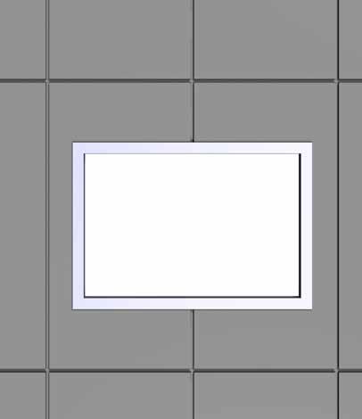6.6. Typ.: Se zakrytými hranami - okno je ŠIRŠÍ/ UŽŠÍ než fasádní prvek Qbiss One B Kombinace: A - Hliníkový rám (falešný) ZAPUŠTĚNÁ VERZE MOŽNÁ Obr. 6.
